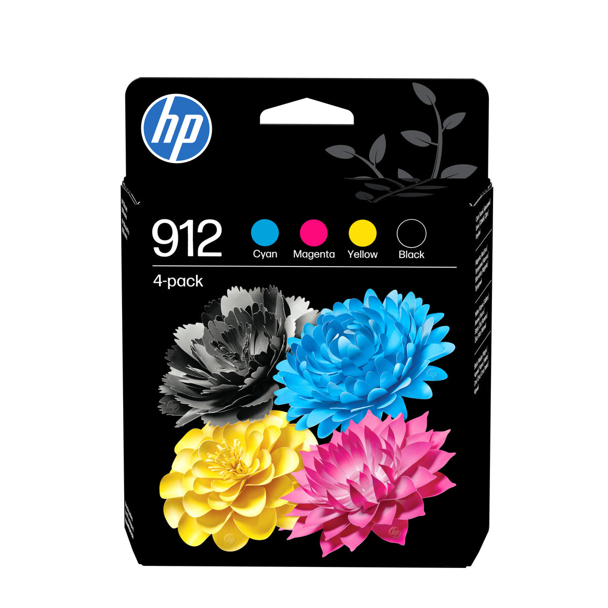 HP 912 Sort Gul Cyan Magenta Blæk 6ZC74AE