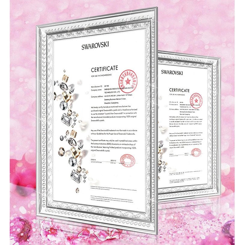 Kingxbar Angel spejlhus dekoreret med originale Swarovski krystaller iPhone 11 Pro Max gennemsigtig