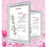 Kingxbar Angel spejlhus dekoreret med originale Swarovski krystaller iPhone 11 Pro Max gennemsigtig