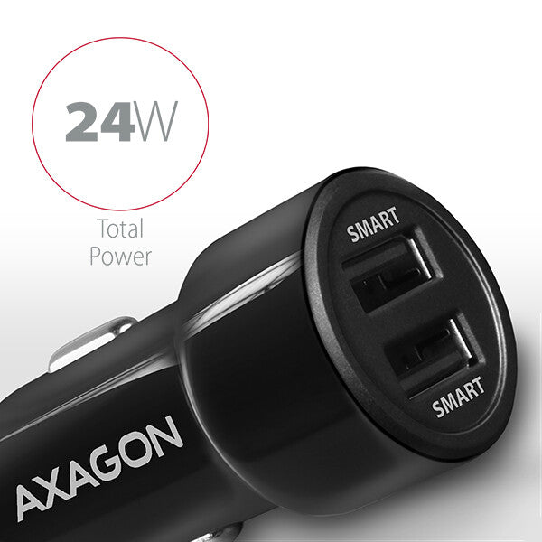 Axagon PWC-5V5 oplader til mobil enhed Mobiltelefon, Smartphone, Tablet, Universel Sort Cigartænder Hurtig opladning Automatisk