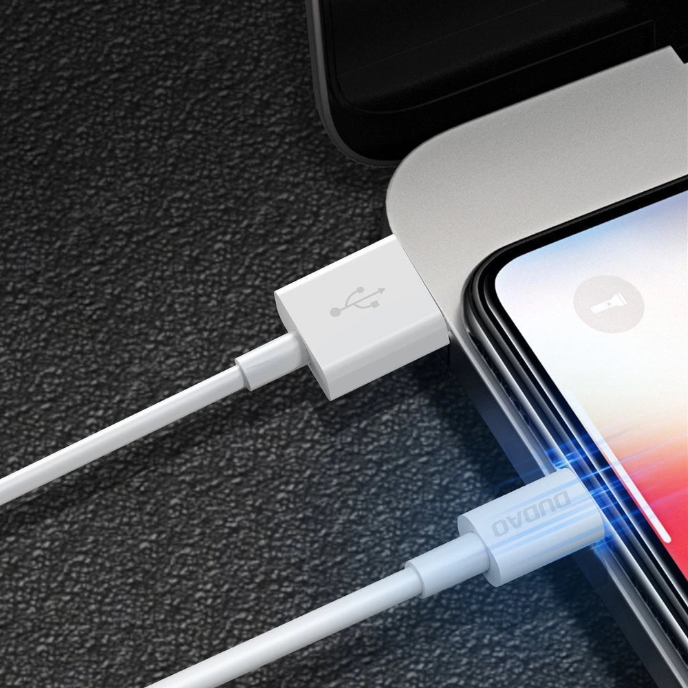 Dudao kabel USB / Lightning 3A 1m hvid (L1L hvid)