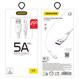 Dudao kabel USB / USB Type C 5A kabel 2m hvid (L2T 2m hvid)