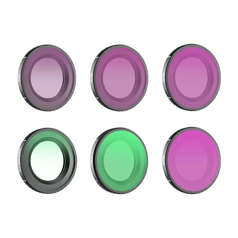 Sæt af 6 Sunnylife 1/4 Black Mist + CPL + ND8 + ND16 + ND32 + ND64 filtre til Osmo Nano
