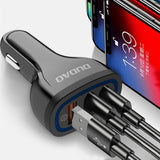 Dudao bil oplader hurtig opladning Quick Charge 3.0 QC3.0 2.4A 18W 3x USB hvid (R7S hvid)