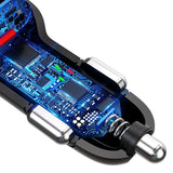 Dudao bil oplader hurtig opladning Quick Charge 3.0 QC3.0 2.4A 18W 3x USB hvid (R7S hvid)