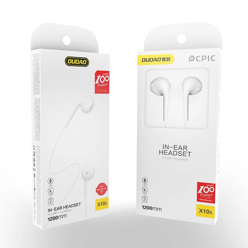 Dudao 3,5 mm headset hvid (X10S hvid)