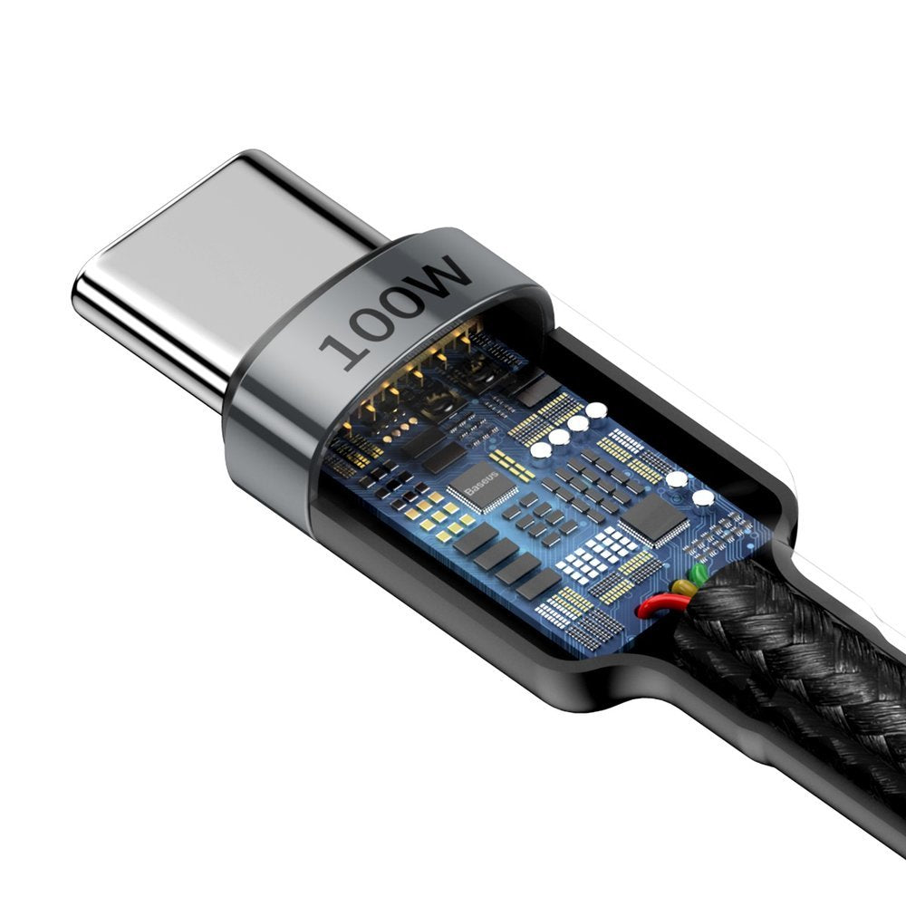 Baseus CATKLF-ALG1 USB-C - USB-C PD QC kabel 100W 5A 2m - grå