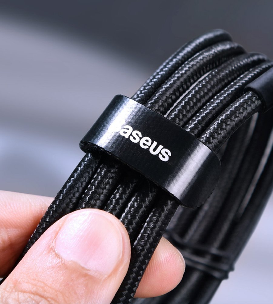 Baseus CATKLF-AL91 USB-C - USB-C PD QC kabel 100W 5A 480Mb/s 2m - sort og rød