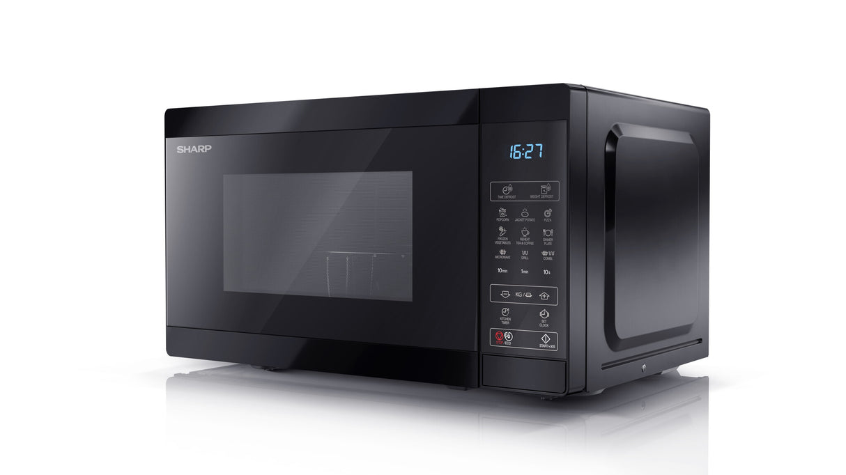Sharp YC-MG02E-B mikrobølgeovn Sort Grill mikroovn Bordplade 20 L 800 W