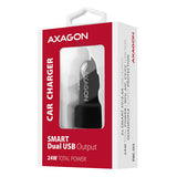 Axagon PWC-5V5 oplader til mobil enhed Mobiltelefon, Smartphone, Tablet, Universel Sort Cigartænder Hurtig opladning Automatisk