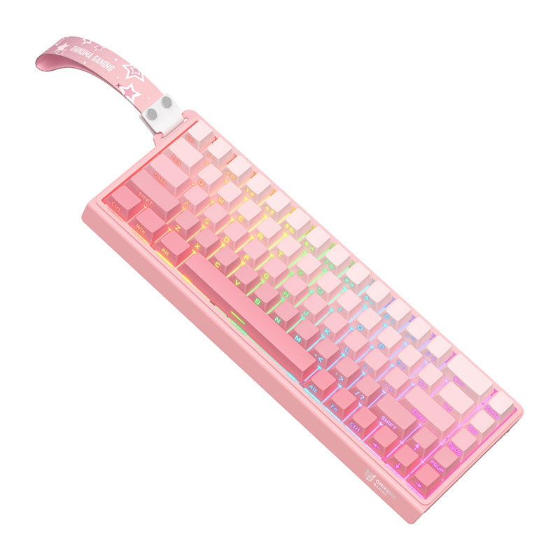 ONIKUMA G69 tastatur med kabel (rosa)