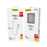 Dudao audio adapter hovedtelefon adapter fra USB Type C til mini jack 3,5 mm hvid (L16CPro hvid)