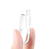 Dudao audio adapter hovedtelefon adapter fra Lightning til 3,5 mm mini jack hvid (L16i hvid)