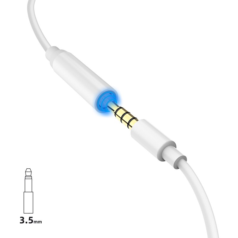 Dudao audio adapter hovedtelefon adapter fra Lightning til 3,5 mm mini jack hvid (L16i hvid)