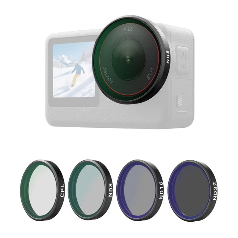 Telesin CPL/ND8/ND16/ND32 filterset til DJI Osmo Action 6 (4 stk.)