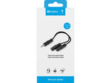 MiniJack Splitter 1-2, Black