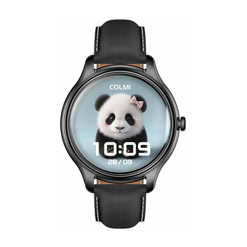 COLMI L28 Smart Watch (sort silikone + sort læderrem)