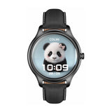 COLMI L28 Smart Watch (sort silikone + sort læderrem)