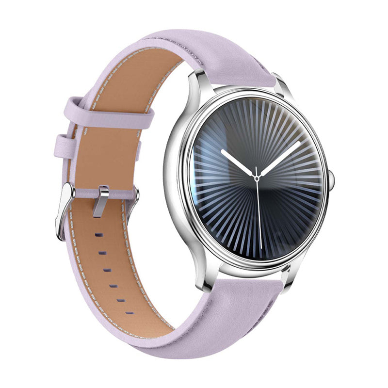 COLMI L28 Smart Watch (silver-lila + lilla læderrem)