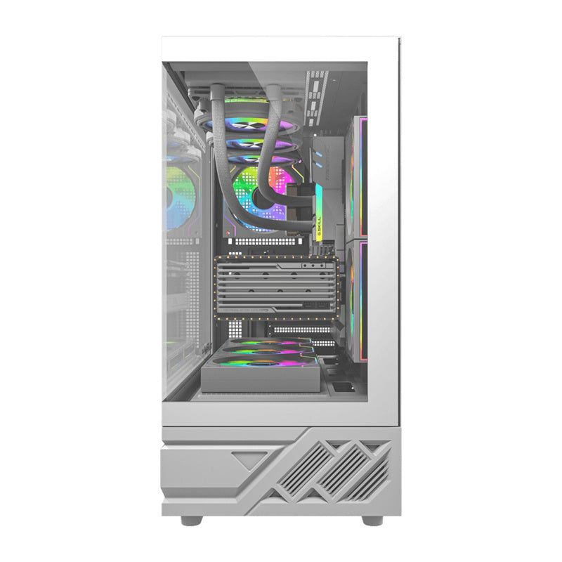 DarkFlash DS950 computercase (hvid) + 6 fans