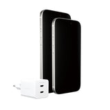 PanzerGlass empower by ® Turbo 45W Oplader inkl. 2 x USB-C | EU Stik | Silver White