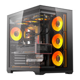 DarkFlash C280 computerkasse (sort) + 7 ventilatorer