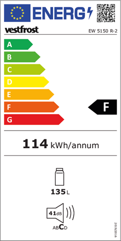 Vestfrost EW 5150 R-2 MED 4 ÅRS GARANTI Fritstående køleskab