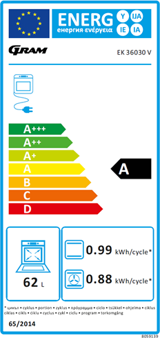 Gram EK36030V MED 4 ÅRS GARANTI Glaskeramisk komfur