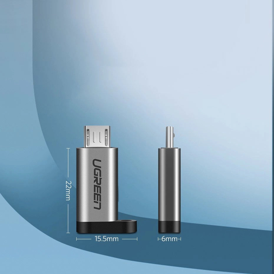 Ugreen adapter USB Type C til mikro USB adapter grå (50590)