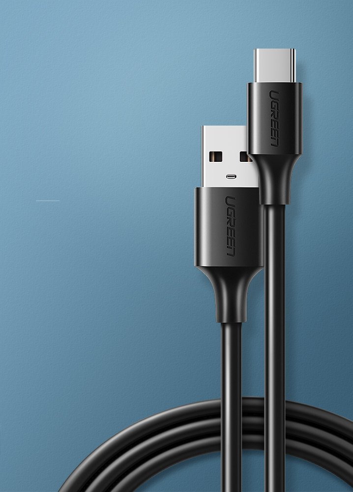 Ugreen US287 60116 USB-A / USB-C 2A kabel 1m - sort