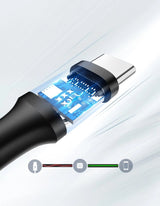 Ugreen US287 60118 USB-A / USB-C 3A kabel 2m - sort