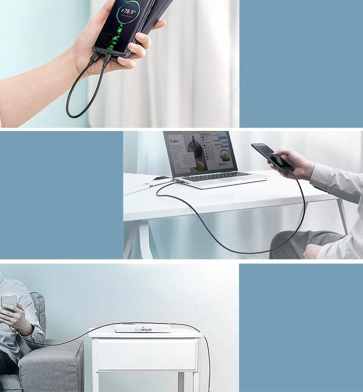 Ugreen US287 60826 USB-A / USB-C 3A kabel 3m - sort