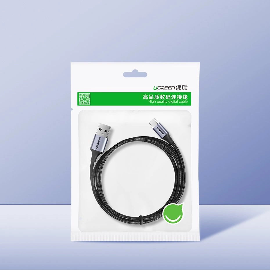 Ugreen US288 60125 USB-A / USB-C QC 3.0 3A 0,5 m kabel - grå