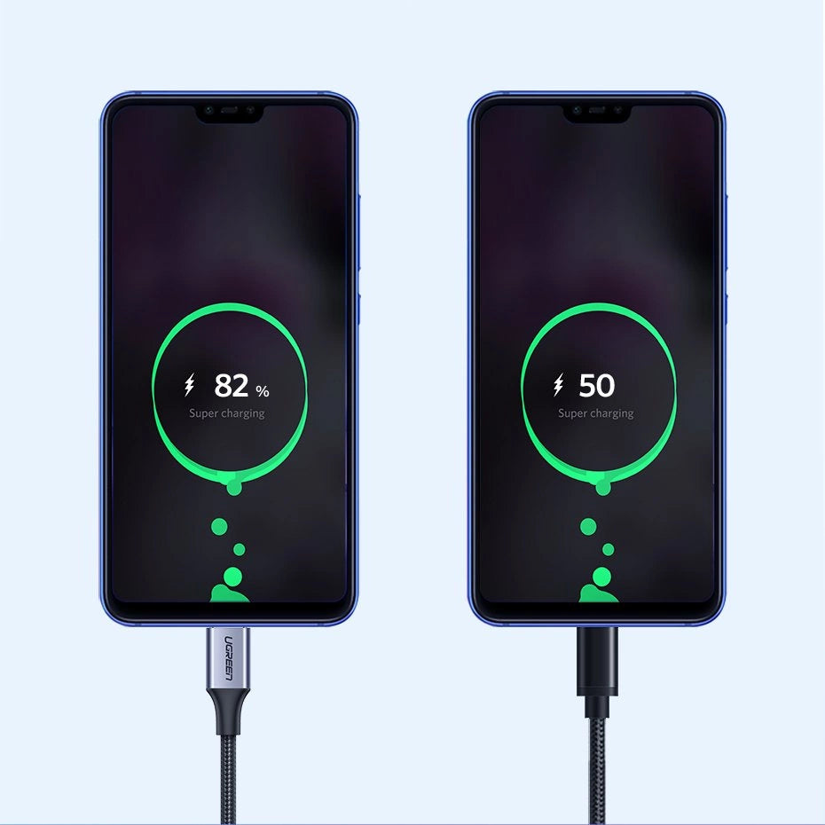 Ugreen US288 60125 USB-A / USB-C QC 3.0 3A 0,5 m kabel - grå