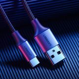 Ugreen US288 60128 USB-A / USB-C QC 3.0 3A 2m kabel - grå
