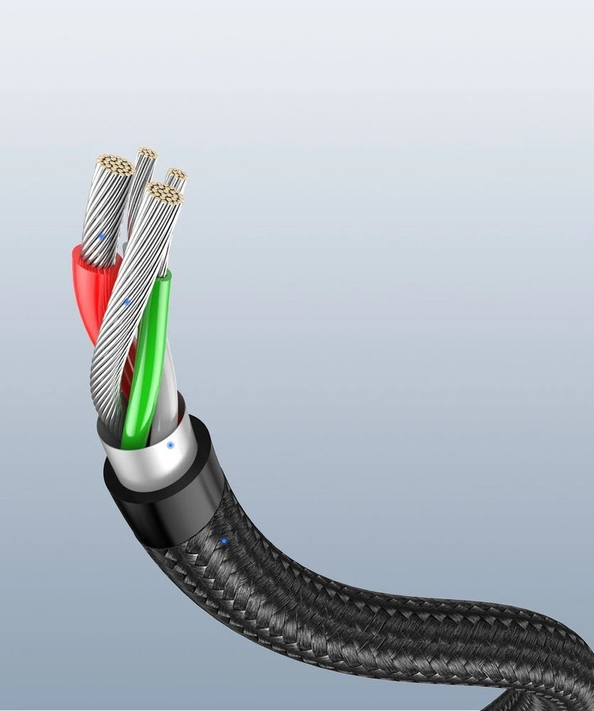 Ugreen US284 50942 USB-A (ret) / USB-C (vinklet) kabel 3A 2m - grå