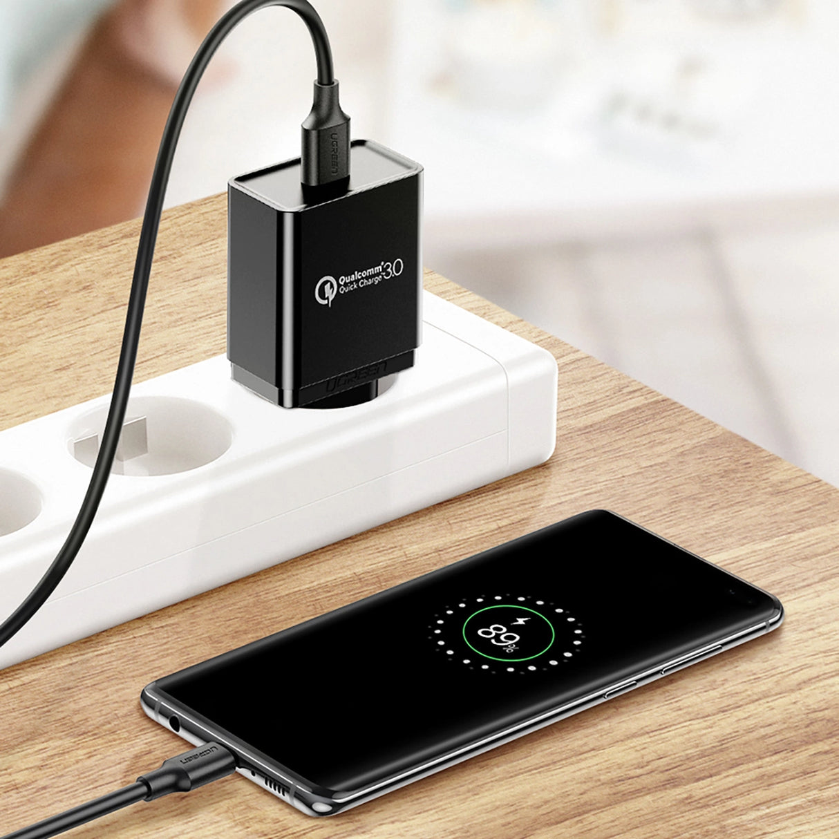 Ugreen US184 20882 USB-A 3.0 / USB-C 3A kabel 1m - sort