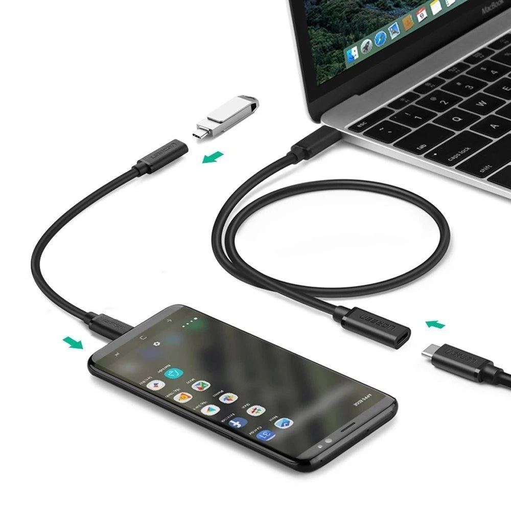 Ugreen 40574 USB-C - USB-C 5Gb/s kabel 0,5m - sort