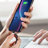 Ugreen US299 60521 vinklet Lightning / USB-A MFi-kabel 2,4A 1m - sort