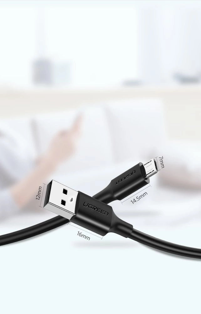 Ugreen US289 60136 micro USB / USB-A kabel 1m - sort