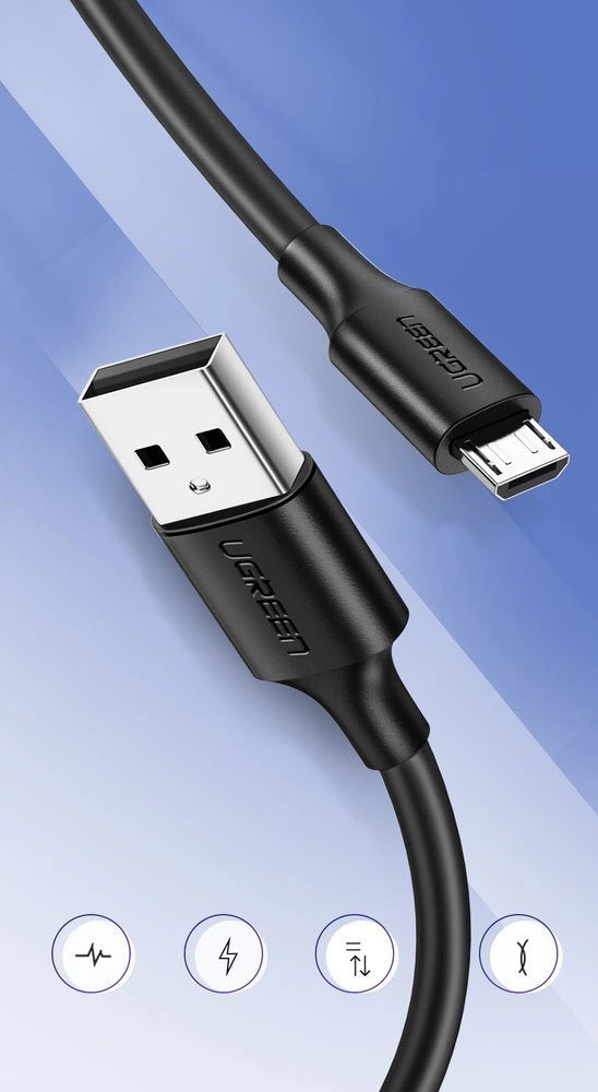 Ugreen US289 60136 micro USB / USB-A kabel 1m - sort