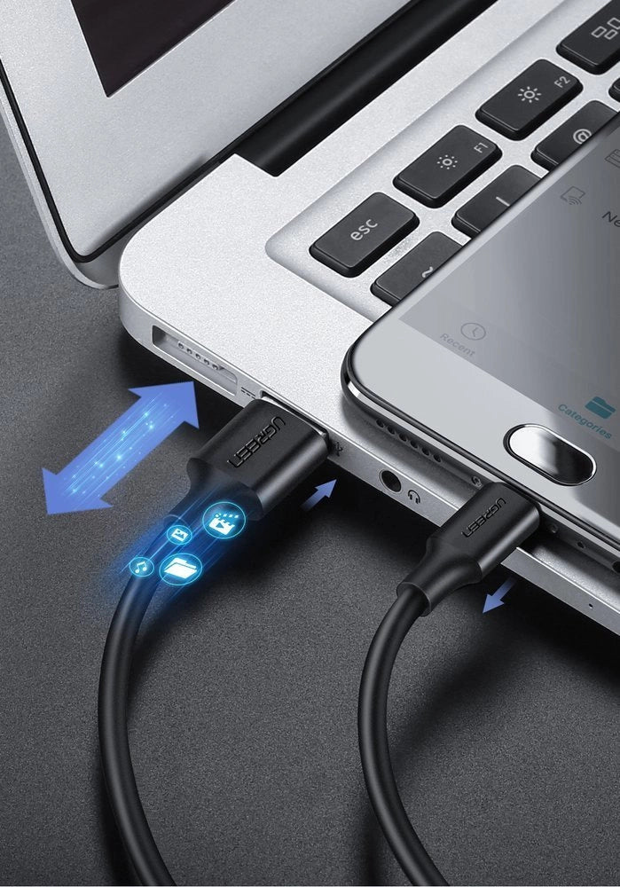 Ugreen US289 60136 micro USB / USB-A kabel 1m - sort