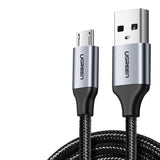 Grøn US290 60146 USB-A / micro USB 2.4A kabel 1m - grå