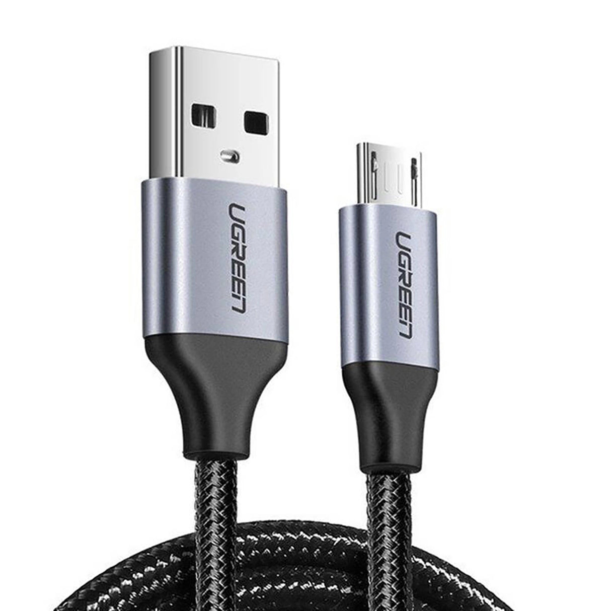 Grøn US290 60146 USB-A / micro USB 2.4A kabel 1m - grå