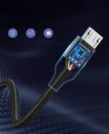 Grøn US290 60146 USB-A / micro USB 2.4A kabel 1m - grå