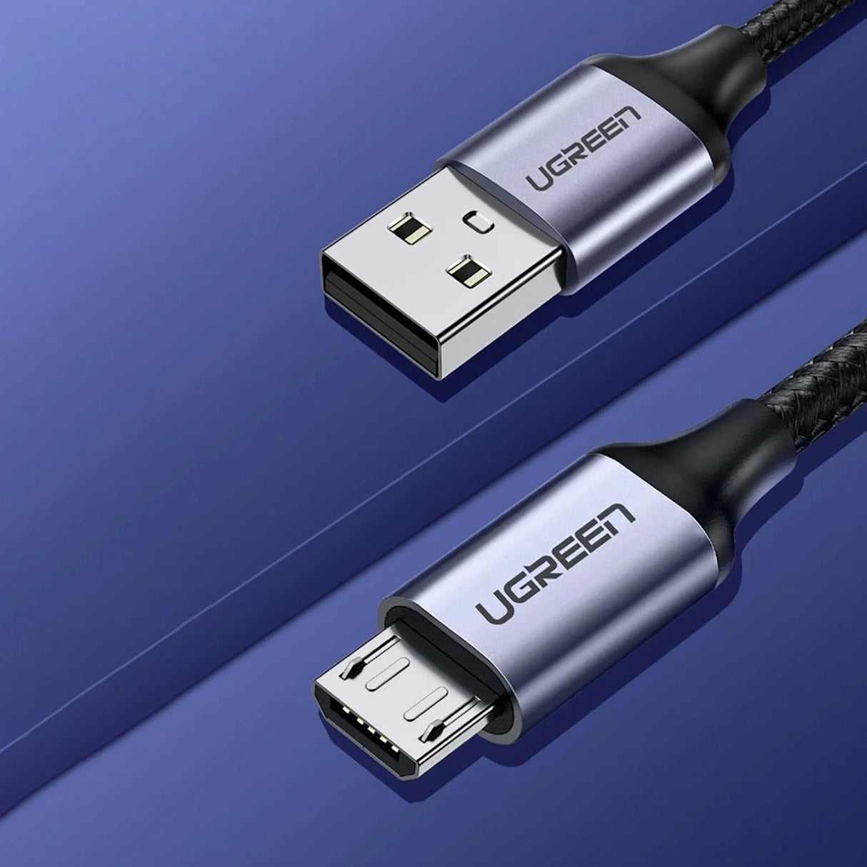 Ugreen US290 60148 USB-A / micro USB 2.4A kabel 2m - grå