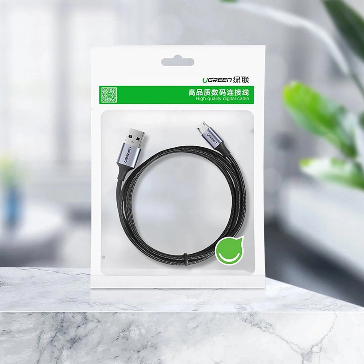 Ugreen US290 60148 USB-A / micro USB 2.4A kabel 2m - grå