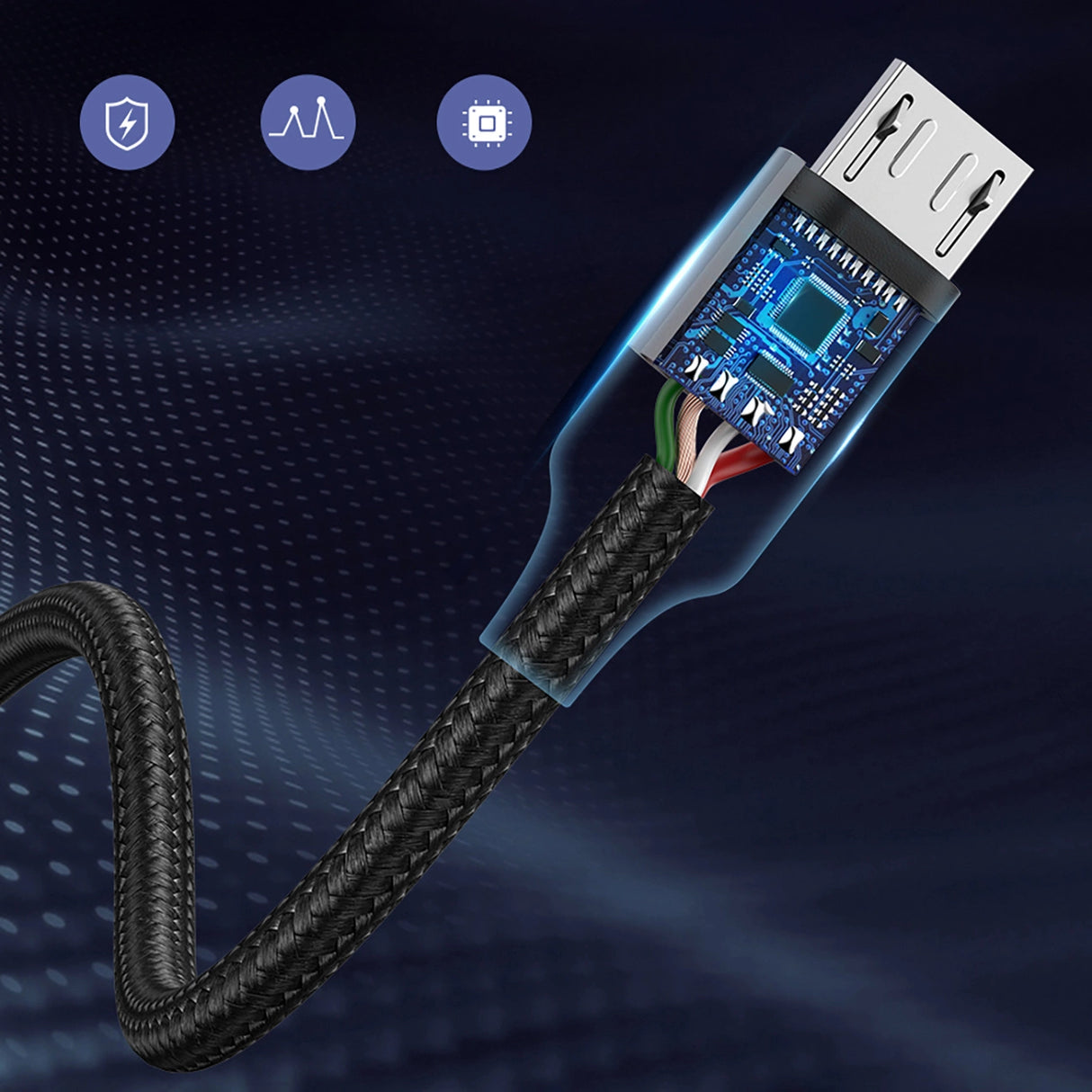 Ugreen US290 60148 USB-A / micro USB 2.4A kabel 2m - grå