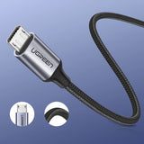 Ugreen US290 60148 USB-A / micro USB 2.4A kabel 2m - grå