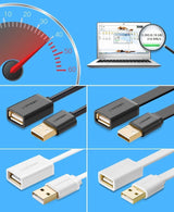 Ugreen kabel adapter USB (kvinde) - USB (mand) 2m sort (10316)